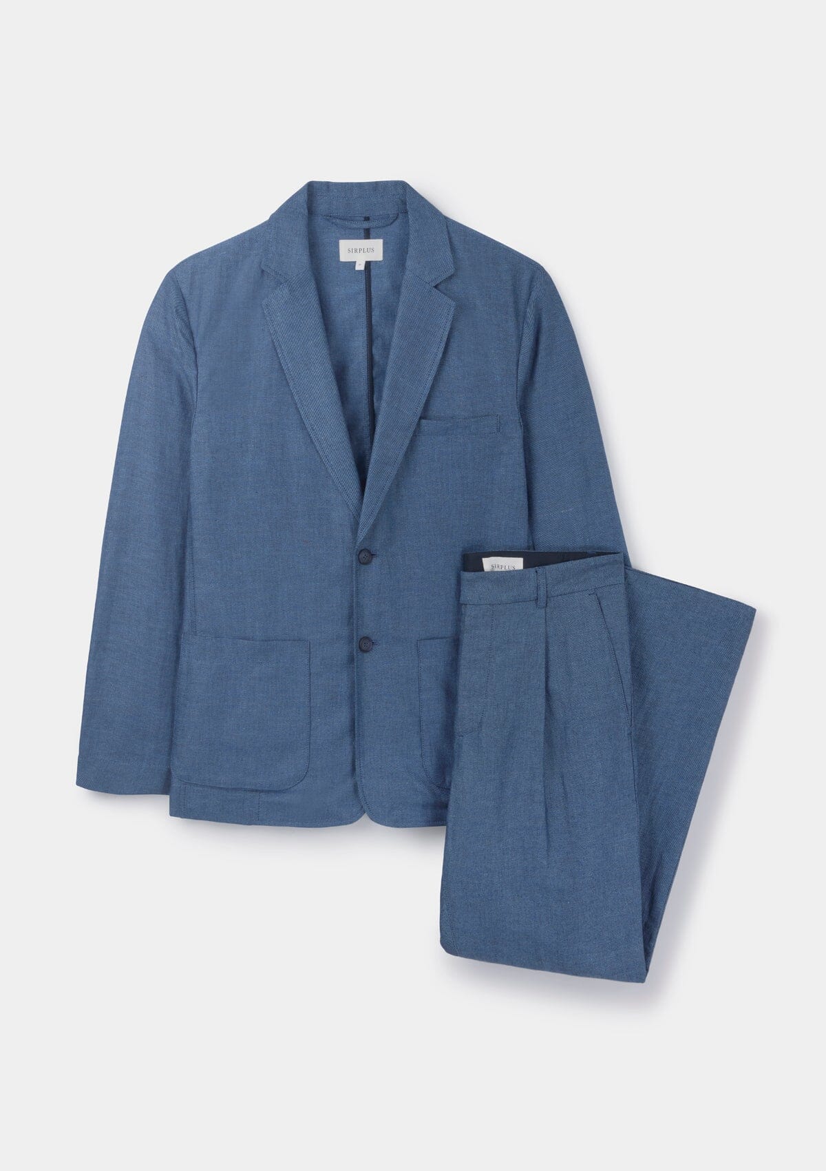 Steel Blue Twill Blazer, Unlined Blazers - SIRPLUS