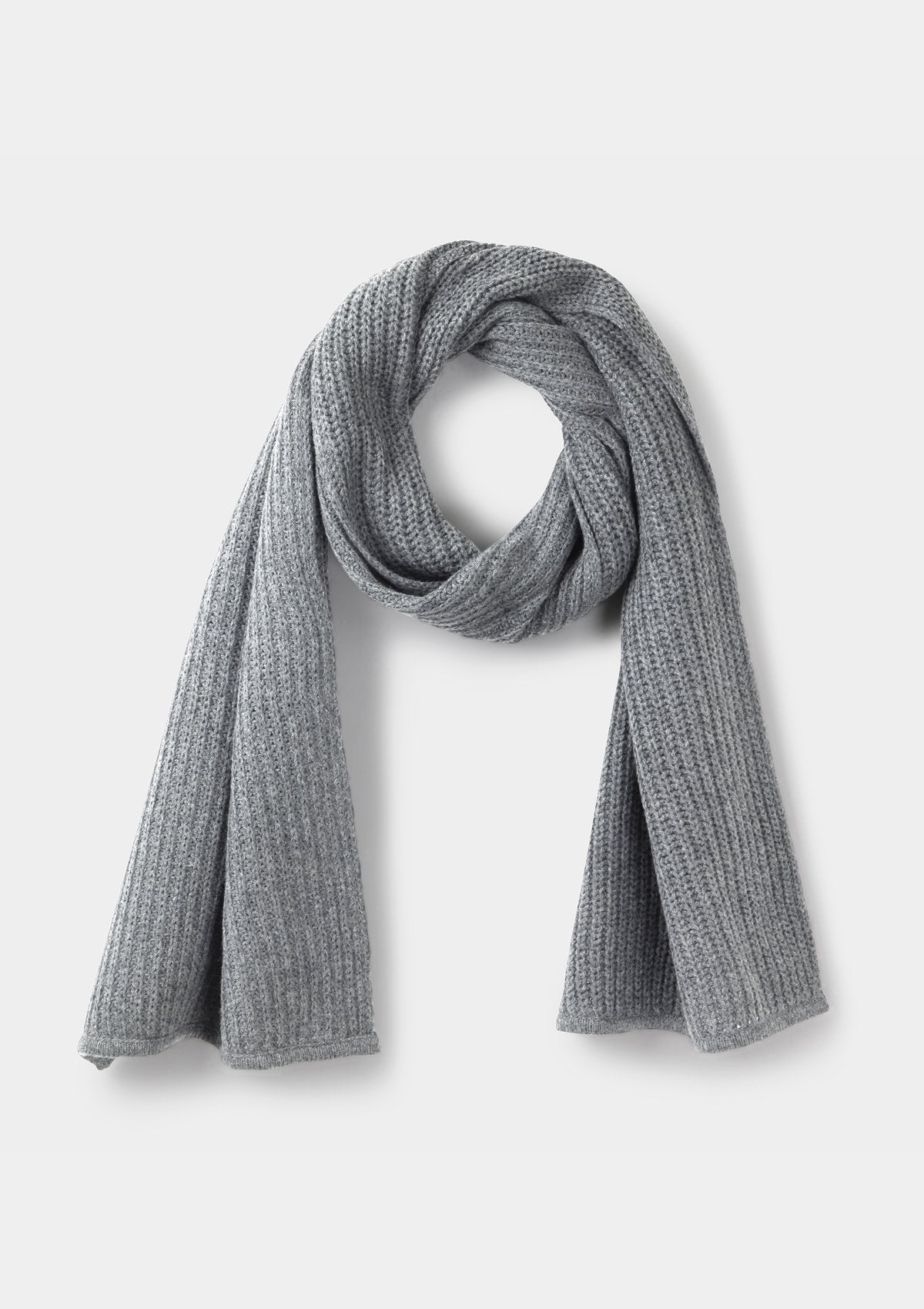 Grey Recycled Wool Scarf, Scarves - SIRPLUS