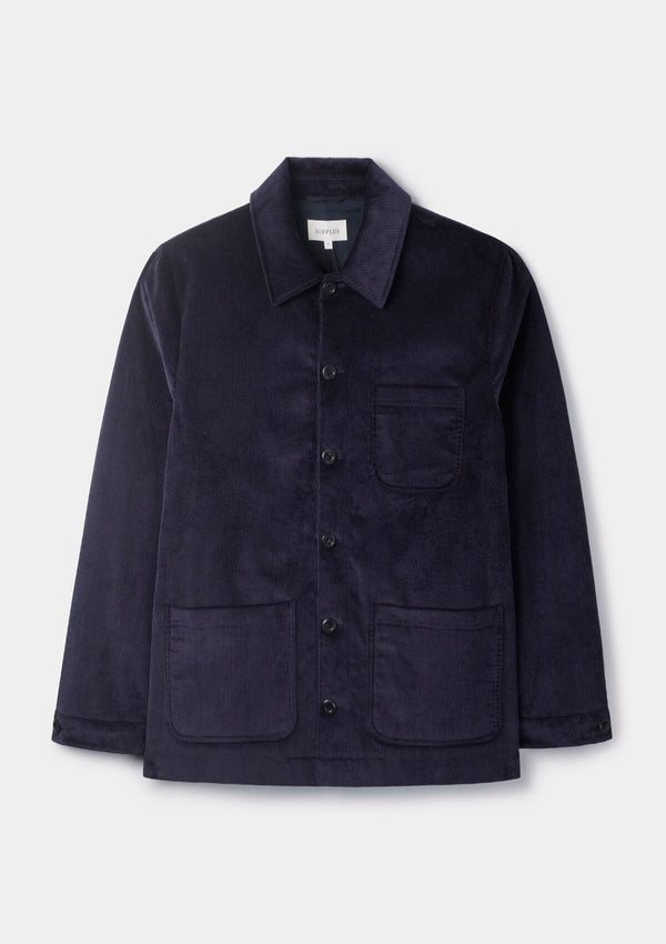 Navy Cotton-Corduroy Chore Jacket, Chore Jackets - SIRPLUS