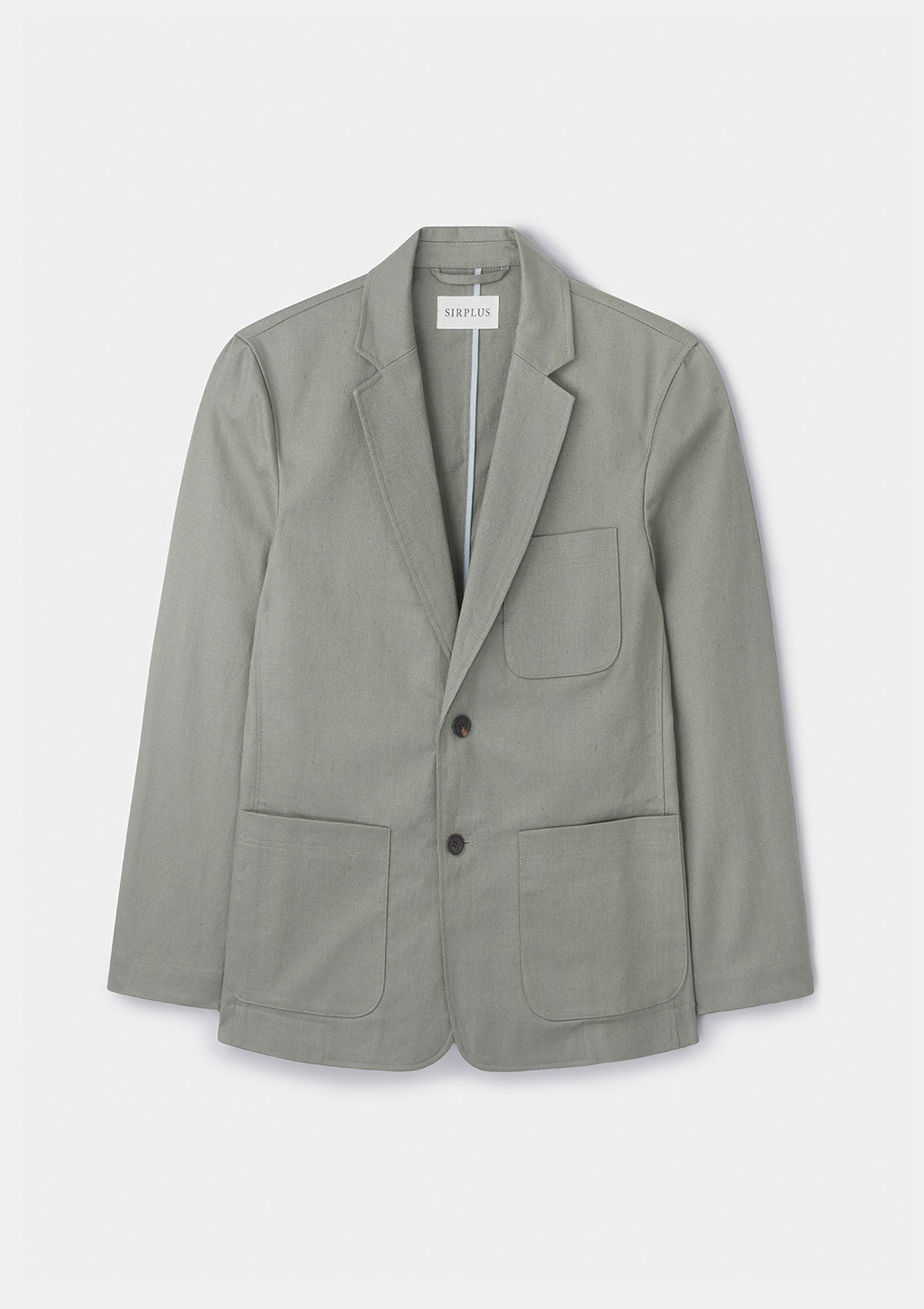 Sage Green Cotton Linen Blazer, Unlined Blazers - SIRPLUS