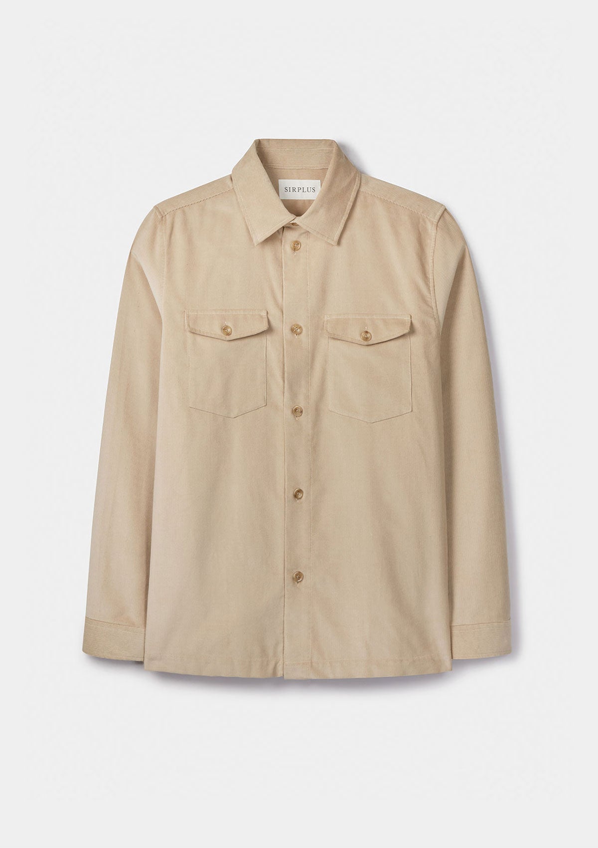 Sand Cotton Corduroy Overshirt, Overshirt - SIRPLUS