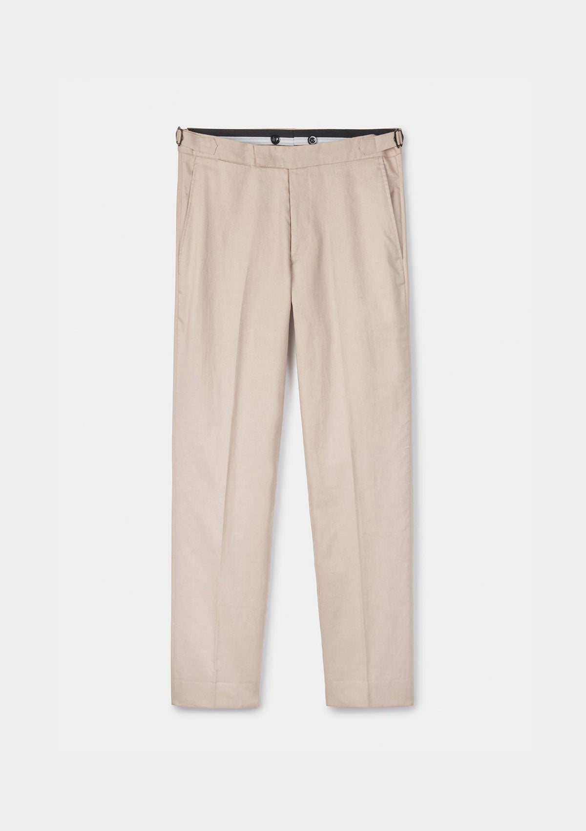 Sand Cotton Linen Formal Trousers, Formal Trousers - SIRPLUS